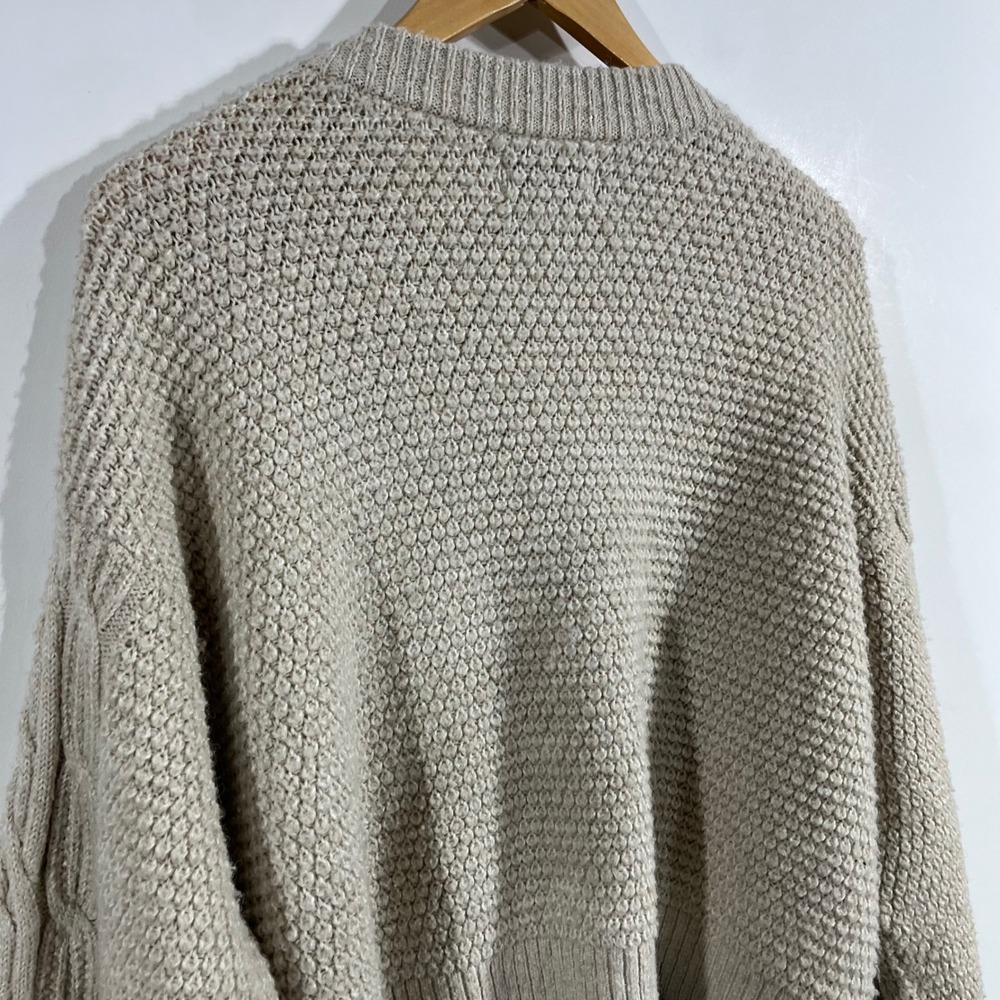 Old Navy Fisherman Cable Knit Preppy Cardigan Sweater Cottagecore Womens XXL - Picture 5 of 8